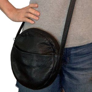 BAGGU Leather Circle Crossbody